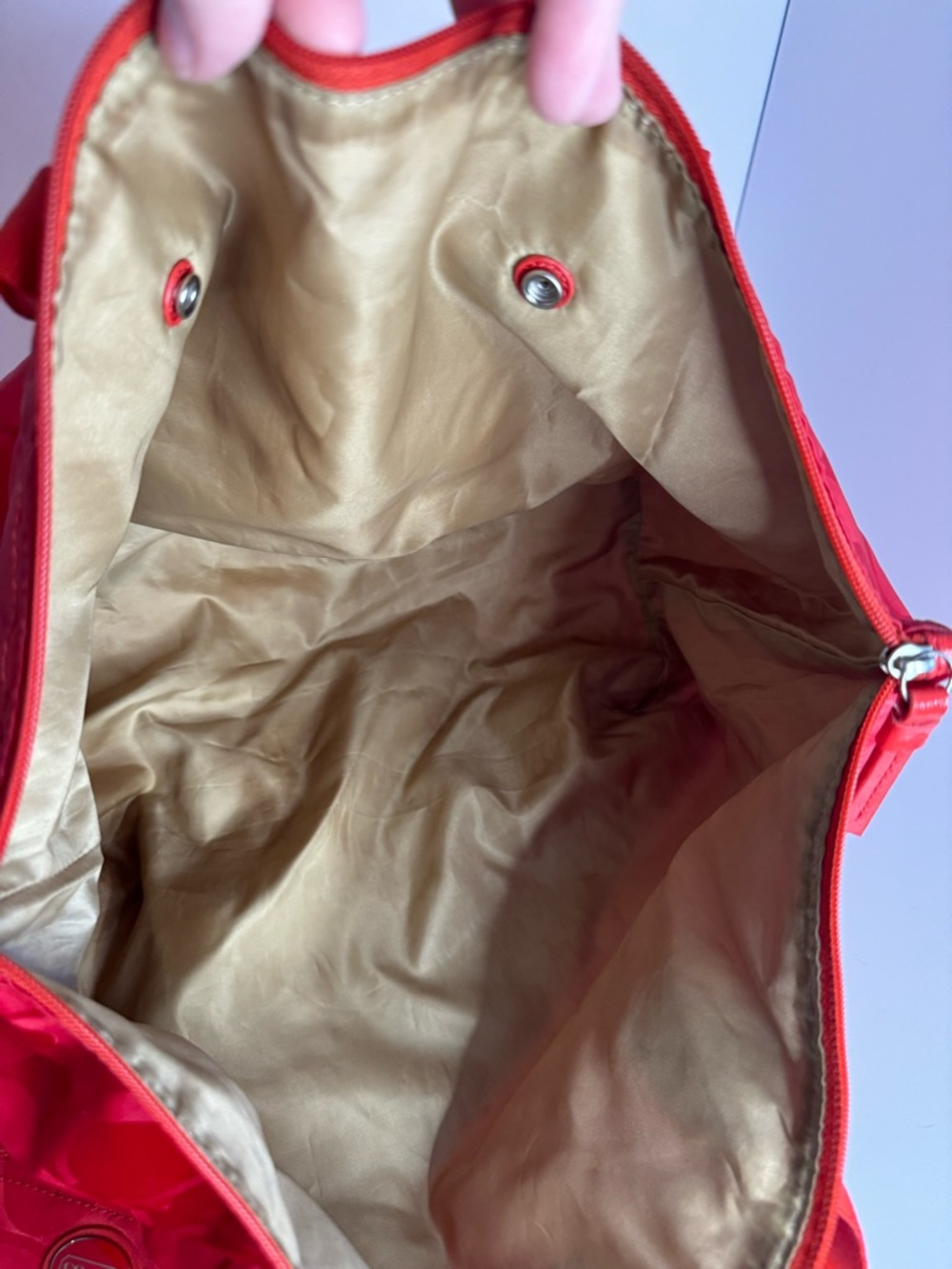 #279 Coach Nylon Getaway Weekender Signature Tote w/ Snap-In Pouch - Picture 14 of 15